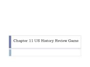 Chapter 11 US History Review Game