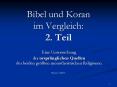 Bibel und Koran im Vergleich: 2. Teil PowerPoint PPT Presentation