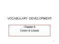 VOCABULARY DEVELOPMENT PowerPoint PPT Presentation