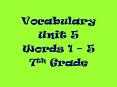 Vocabulary PowerPoint PPT Presentation
