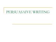 PERSUASAIVE WRITING