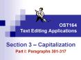 OST164 Text Editing Applications PowerPoint PPT Presentation
