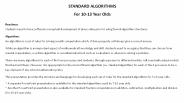STANDARD ALGORITHMS