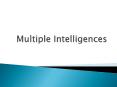 Multiple Intelligences PowerPoint PPT Presentation