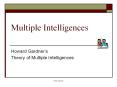 Multiple Intelligences PowerPoint PPT Presentation