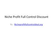 Niche Profit Full Control Bonus