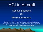 HCI in Aircraft
