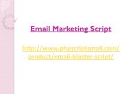 Email Marketing Script