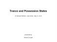 Trance and Possession States PowerPoint PPT Presentation