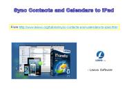 Sync contacts and calendars to ipad