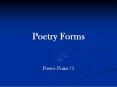 Poetry Forms PowerPoint PPT Presentation