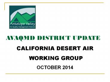 STATE OF THE DISTRICT