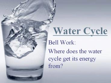 Water Cycle