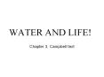 WATER AND LIFE! PowerPoint PPT Presentation
