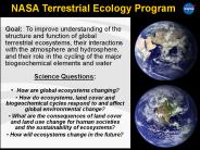 NASA Terrestrial Ecology Program