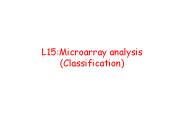 L15:Microarray analysis (Classification)