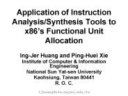 Application of Instruction Analysis/Synthesis Tools to x86