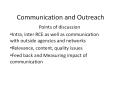 Communication and Outreach PowerPoint PPT Presentation