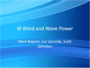 IB Wind and Wave Power