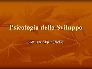 Psicologia dello Sviluppo