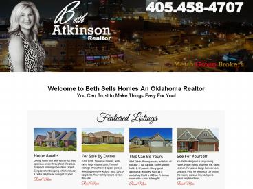 Welcome to Beth Sells Homes An Oklahoma Realtor