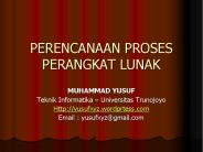PERENCANAAN PROSES PERANGKAT LUNAK