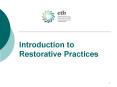 Introduction to Restorative Practices PowerPoint PPT Presentation