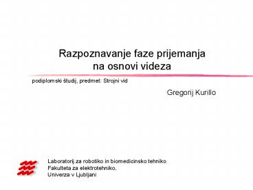 Razpoznavanje faze prijemanja na osnovi videza