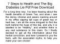 7 Steps To Health And The Big Diabetes Lie Pdf Review PowerPoint PPT Presentation