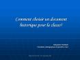 Comment choisir un document historique pour la classe? PowerPoint PPT Presentation