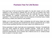 Psoriasis Free For Life Book Review