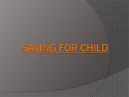 Saving for Children’s Education