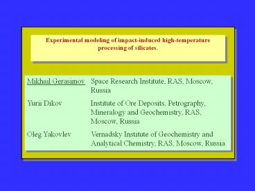 Schematic cratering process