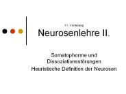 11. Vorlesung Neurosenlehre II.