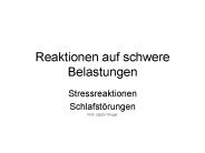 Reaktionen auf schwere Belastungen