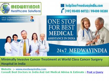 Best Hospital For Cancer Treatment in India
