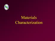 Materials Characterization