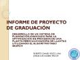 INFORME DE PROYECTO DE GRADUACI PowerPoint PPT Presentation