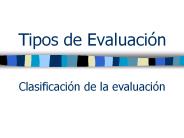 Tipos de Evaluaci