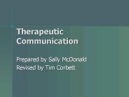 Therapeutic Communication