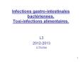 Infections gastro-intestinales bact PowerPoint PPT Presentation