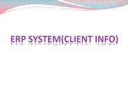 ERP System(Client INFO)