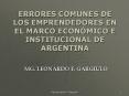 ERRORES COMUNES DE LOS EMPRENDEDORES EN EL MARCO ECON PowerPoint PPT Presentation