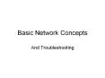 Basic Network Concepts PowerPoint PPT Presentation