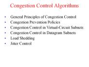 Congestion Control Algorithms