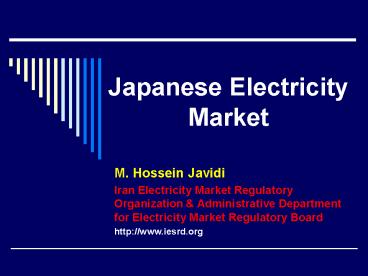 Japanese Electricity Market