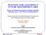 PLANNING FOR CALIFORNIA