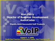 Alan Percy Director of Business Development AudioCodes