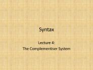 Syntax