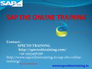 sap ehs online training
